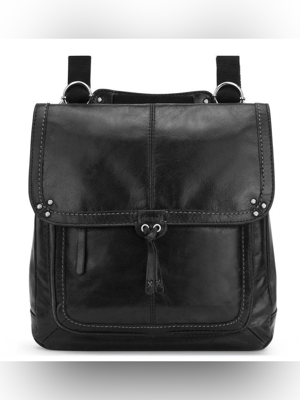 THE SAK Ventura Convertible Black Leather Backpack